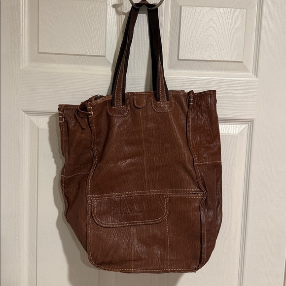 Hiroshima Brown leather messenger bag. NWT